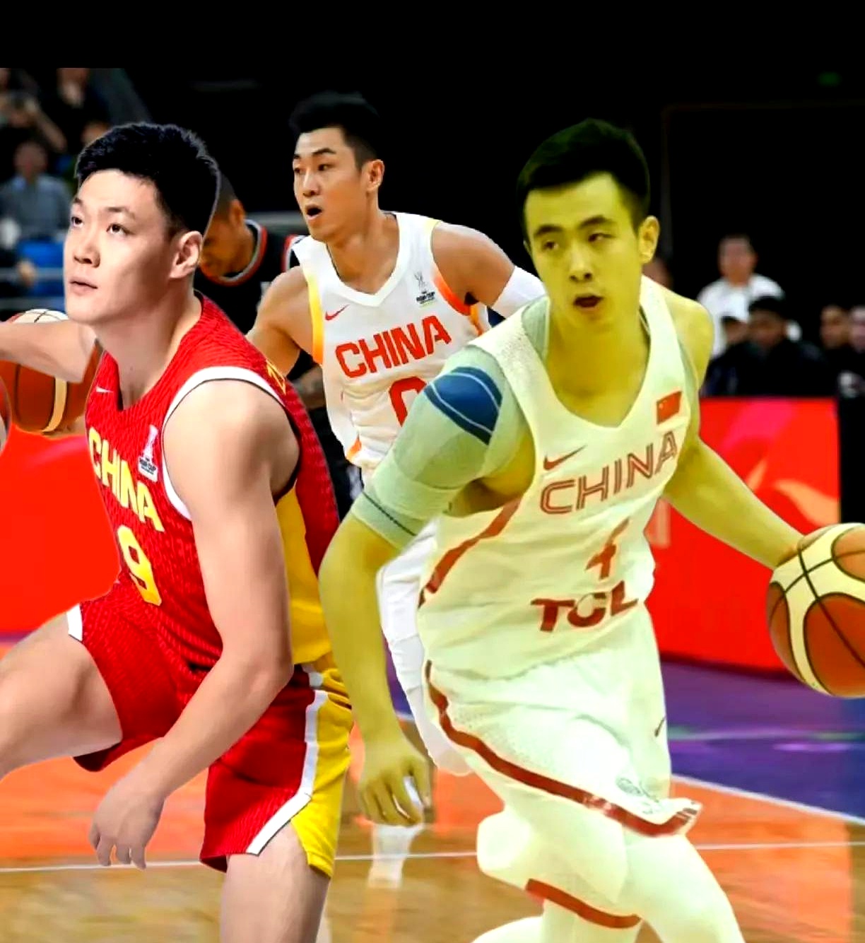 篮球内外线配合战术动图